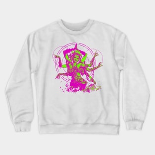 Kali Goddess Pink Green Crewneck Sweatshirt